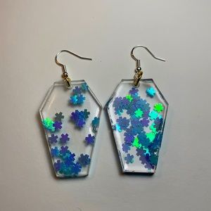 Blue flower coffin earnings